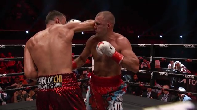Sergey Kovalev firmed an elbow from Kubrat Pulev's brother Tervel