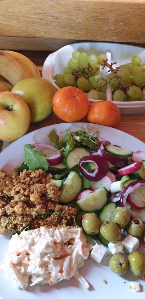 A meal Jill made from the food that was going to be thrown away