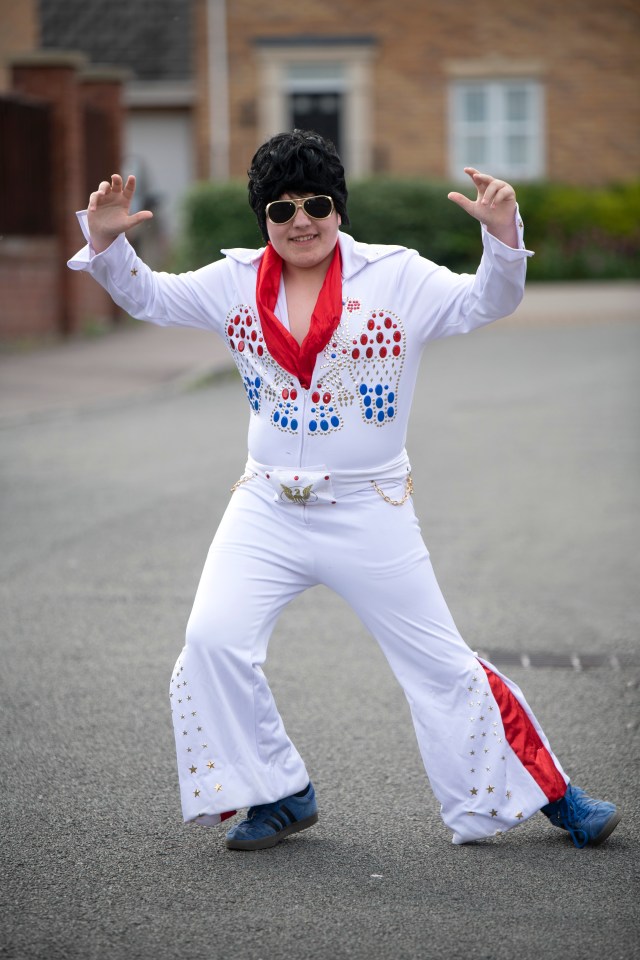 Luca said: 'My friends like rap music but for me nothing compares to Elvis. I just love everything about him'