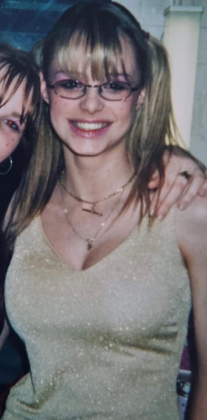 Rhian Sugden looked totally different as a teenager