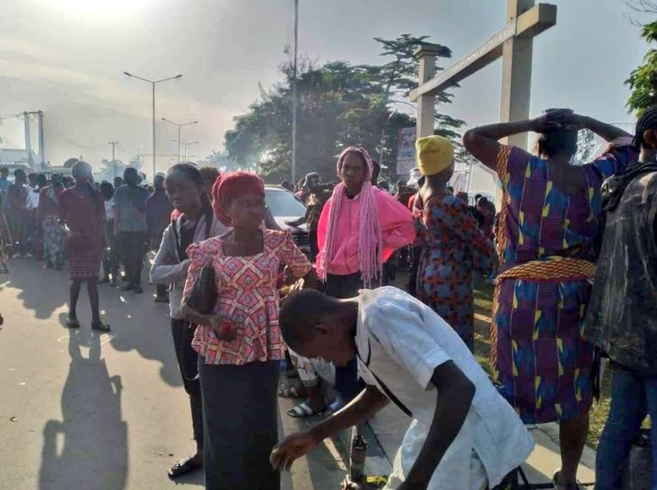 A witness said the incident happened during the church's event to distribute gifts and food