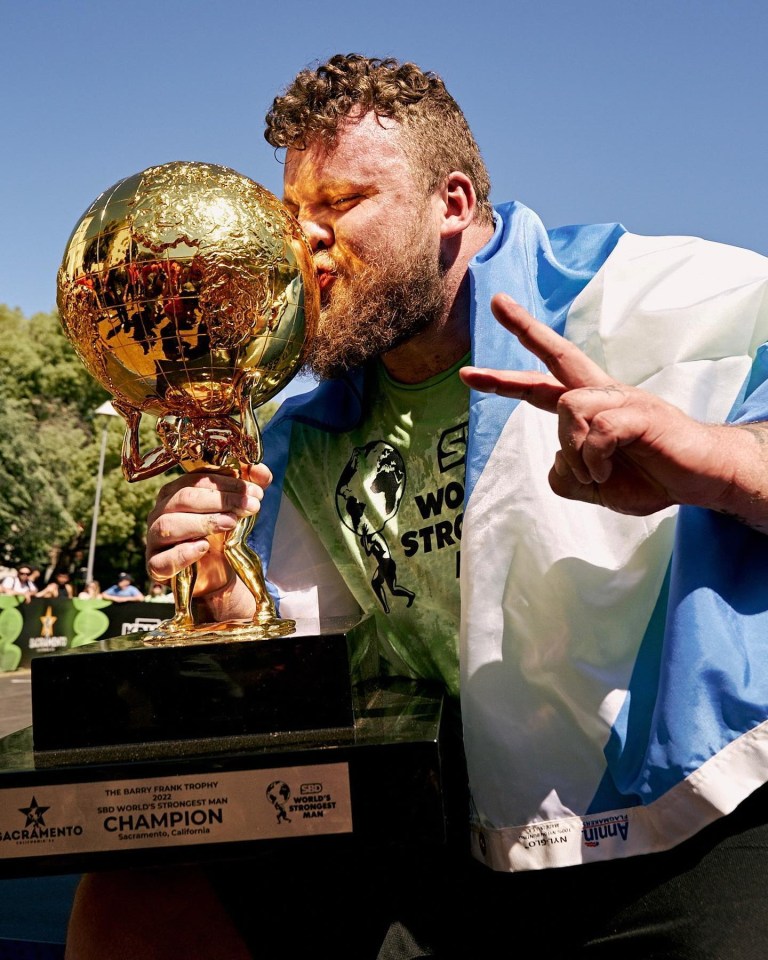 Tom Stoltman has won the World's Strongest Man competition for the second year running