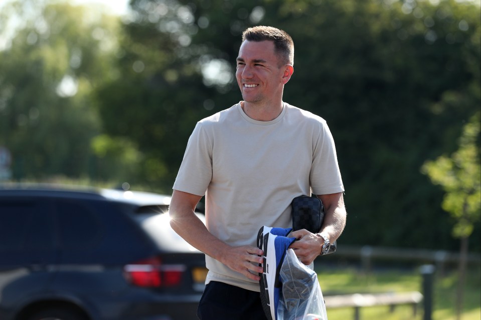 Jed Wallace was pictured arriving at West Brom's training ground today