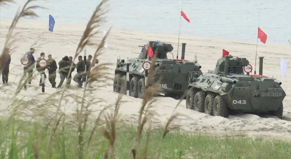 Putin is staging the war games as the West flexes its muscles on his doorstep