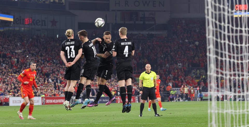 Bale's incredible free kick against Austria.