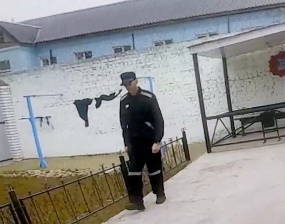 Navalny, pictured in his previous penal colony, now faces a long prison sentence, and will have few family visits