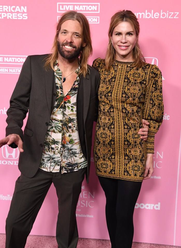 Taylor with wife Alison