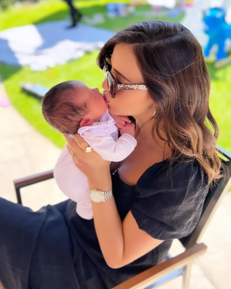 Lucy posted a picture with her baby daughter earlier this month