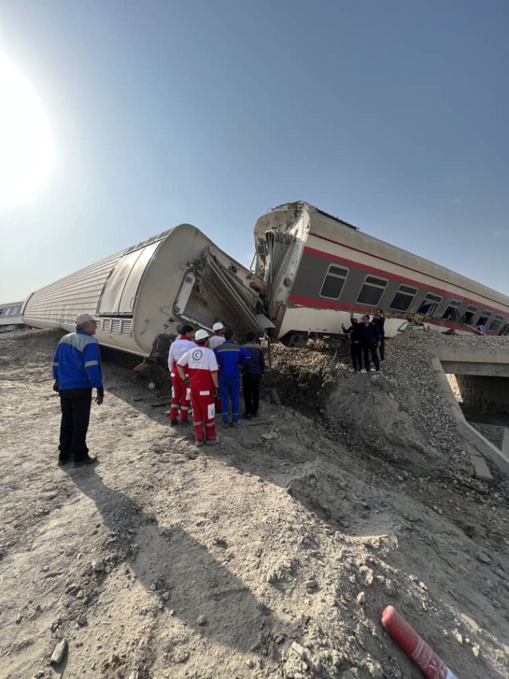Five of the train's 10 carriages derailed in the crash