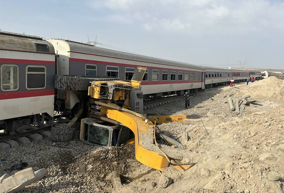 It is reported that the train crashed into a digger on the line