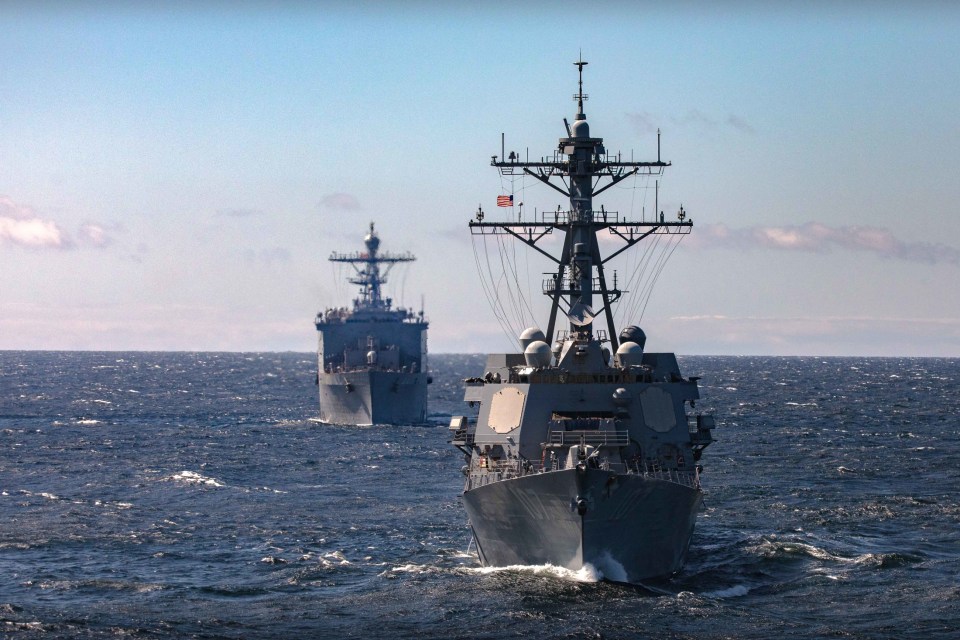 The Arleigh Burke-class guided-missile destroyer USS Gravely