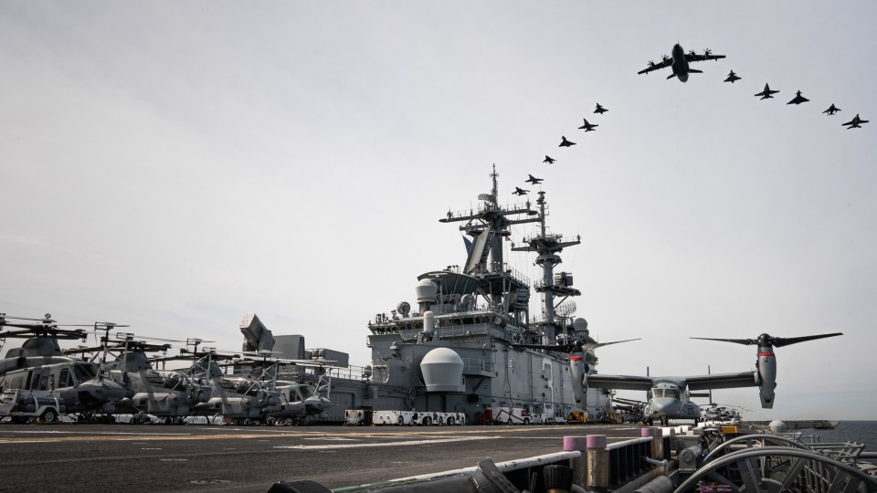 Aircraft from Germany, Finland, Sweden, and the US fly in formation during Nato war games