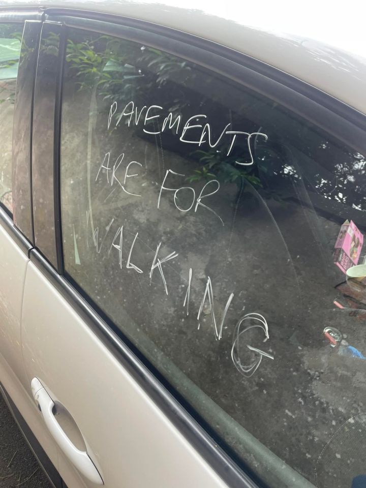 Stacey was late for her next appointment after having to clean the angry messages