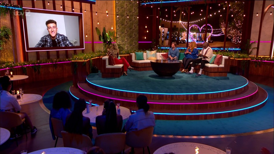 Liam chatted to Laura via video link