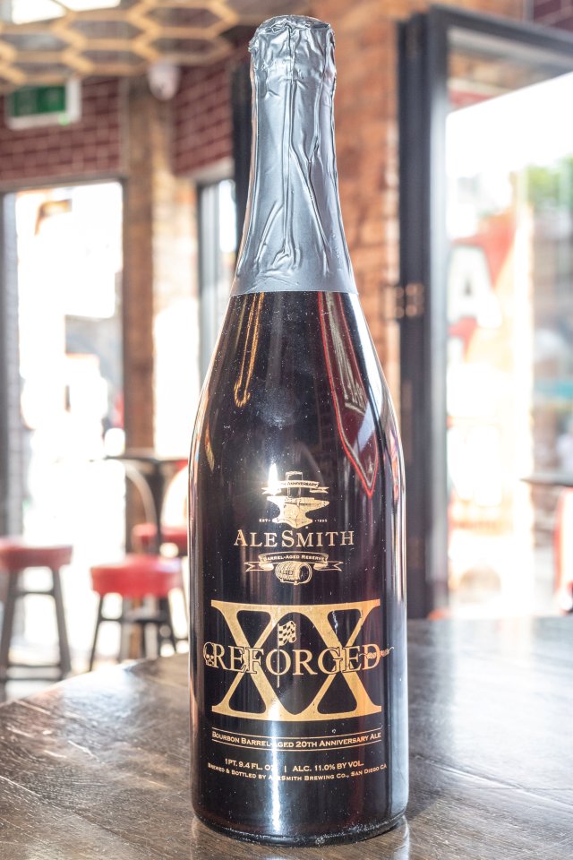 Reforged 20th Anniversary Ale is made by the 'artisanal' AleSmith Brewing Company in San Diego, California
