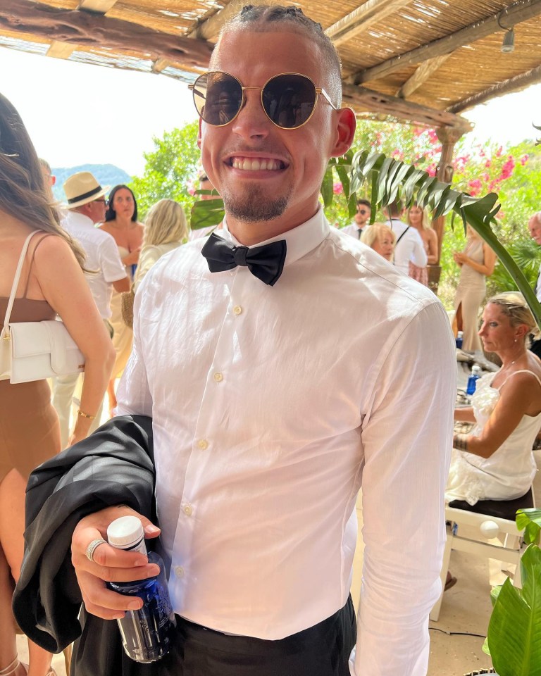 The 26-year-old spent much of the weekend beaming