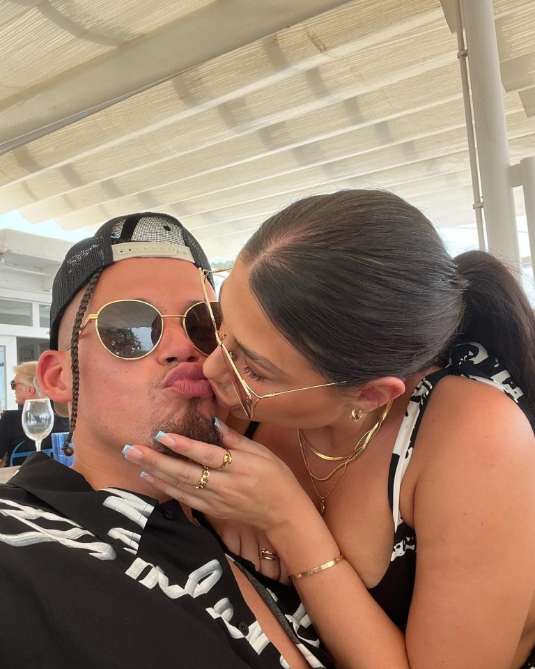 Kalvin Phillips locks lips with girlfriend Ashleigh