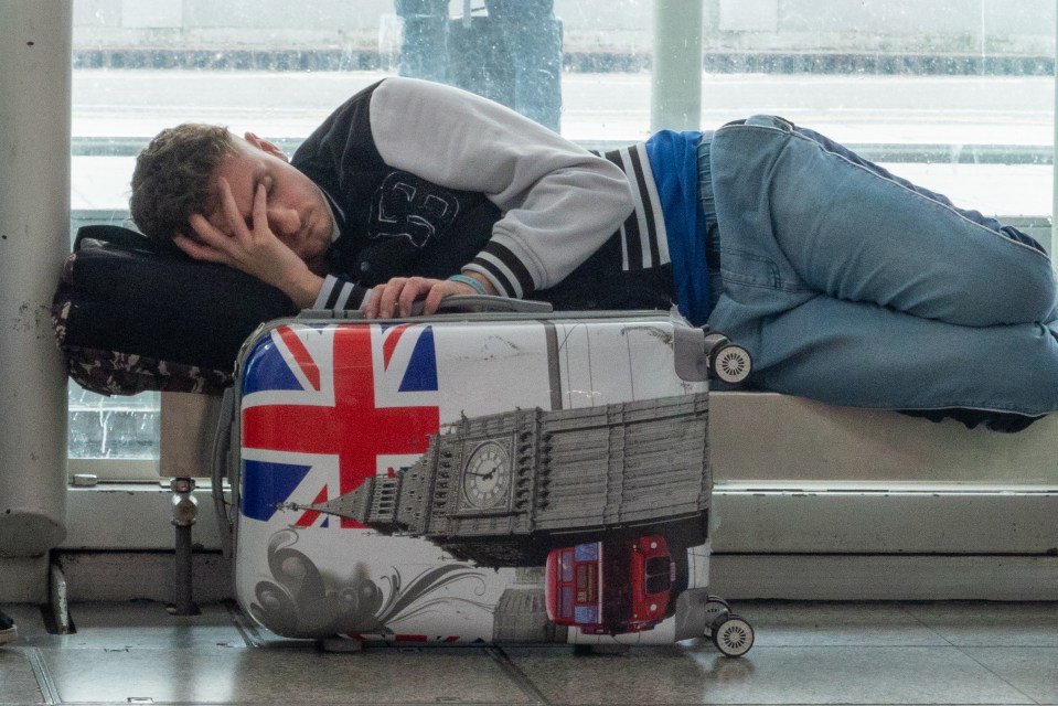 Customers have been forced to sleep on the floor in some terminals, including at Stansted