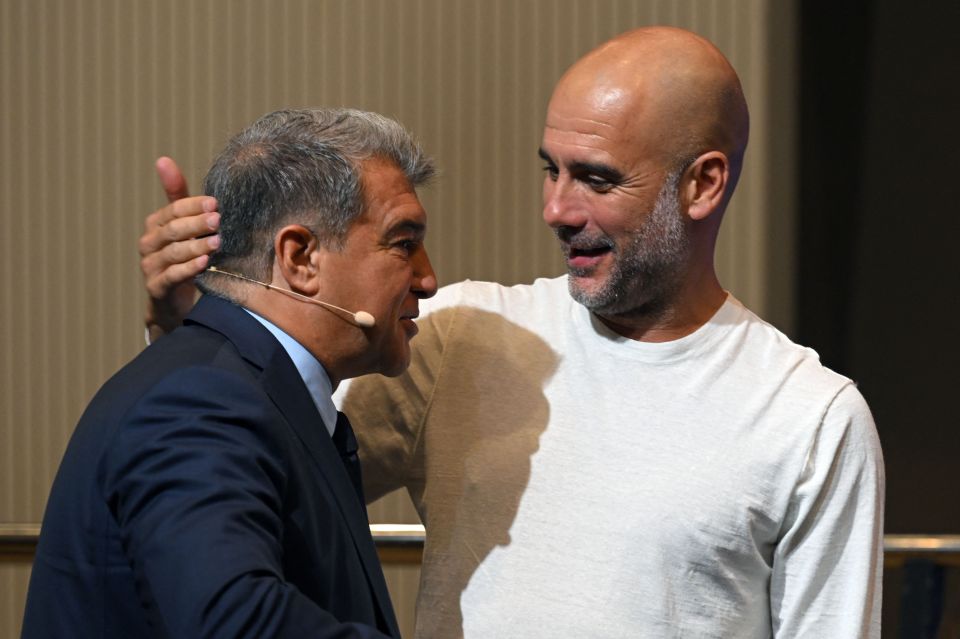 Pep Guardiola issued a cheeky hands off warning to Barcelona chief regarding Bernardo Silva