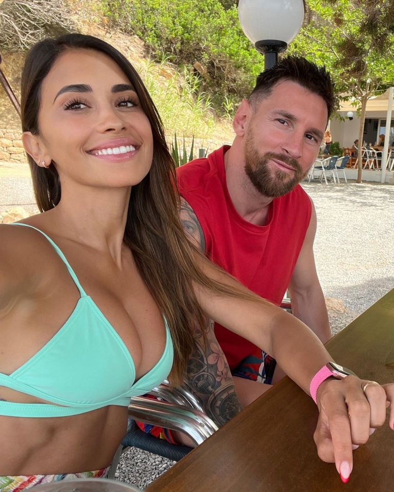 Lionel Messi's wife Antonela shared snaps of the group's summer holiday