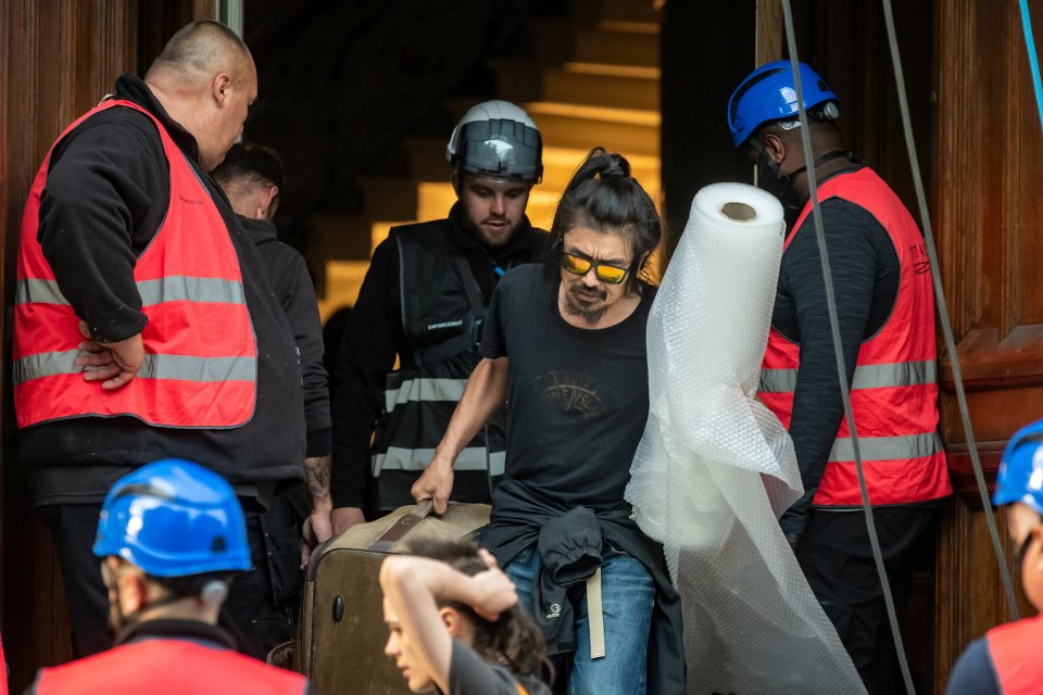 The squatters were escorted from the building