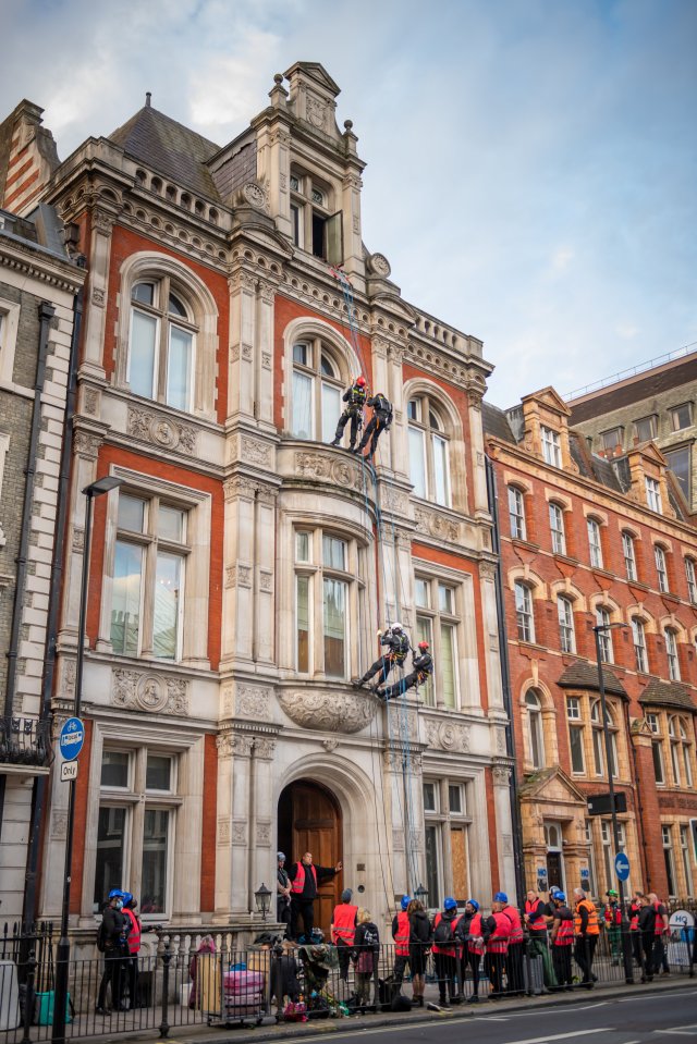 The team were called in to help evict squatters from Bloomsbury House