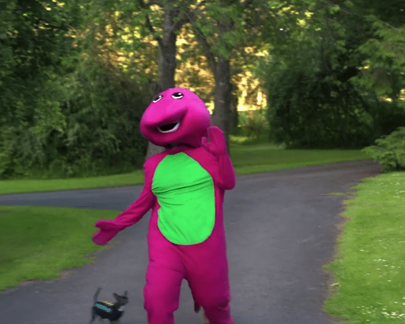 Carl Woods pulled on the special costume