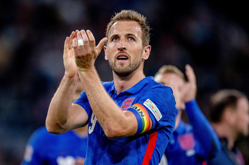 Harry Kane applauds England supporters
