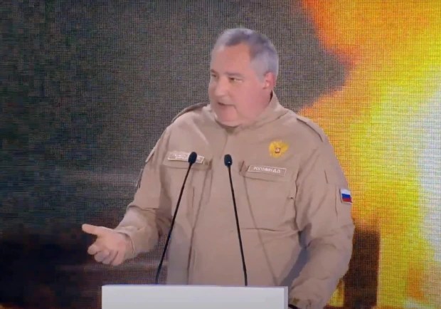 Dmitry Rogozin speaks about the Sarmat missile at the New Horizons marathon in May