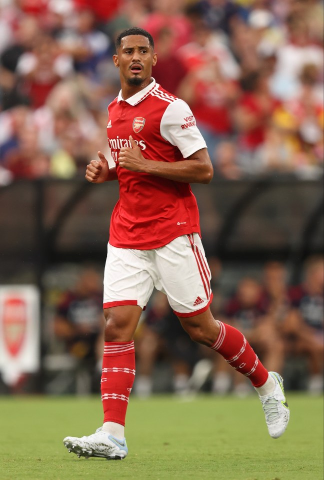 William Saliba started in the victory over the Toffees, but he was hardly tested