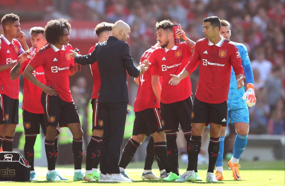 Ronaldo was seen shrugging at Erik ten Hag's tactical advice before being subbed at half-time