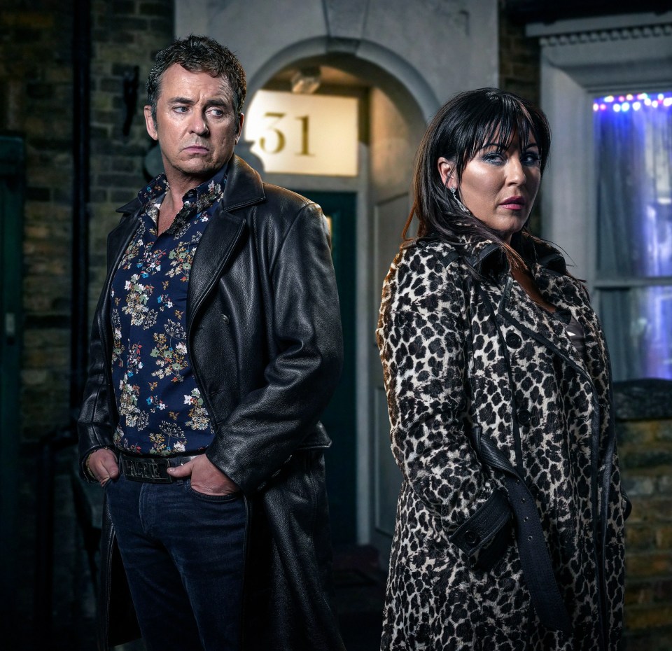 Jessie alongside on-screen partner Shane Ritchie who plays Alfie Moon on the iconic soap