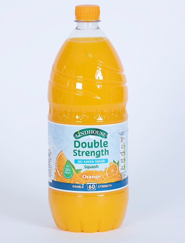 Lidl's squash has slightly more real orange than the market leader so you need to pour less in your glass