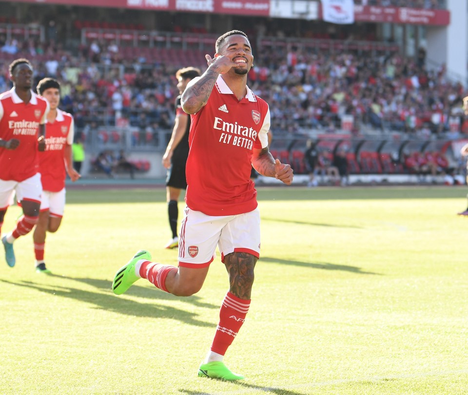 Jesus has four goals for Arsenal in pre-season with two coming against Everton and Chelsea