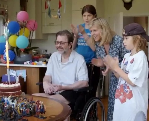 He was seen with Kate and their children in an ITV documentary