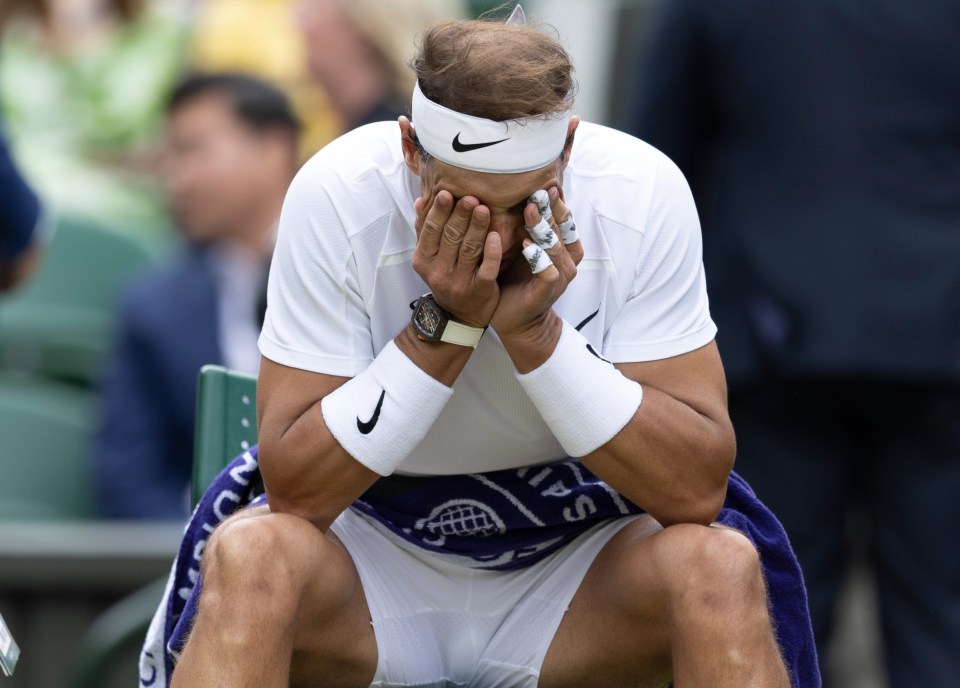 He looked as though he would have to retire after the first set