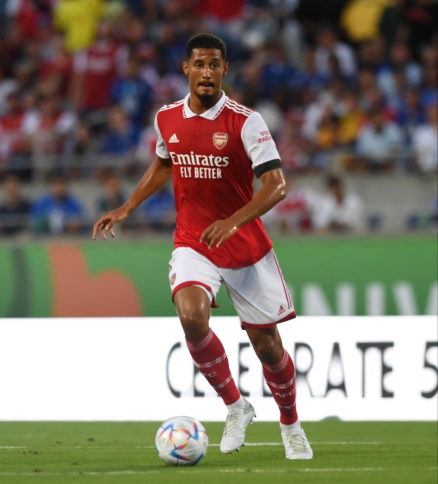 Saliba is yet to feature competitively for Arsenal