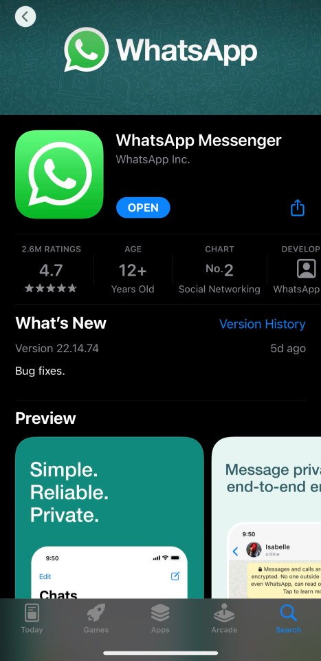 Make sure you're using the correct version of WhatsApp