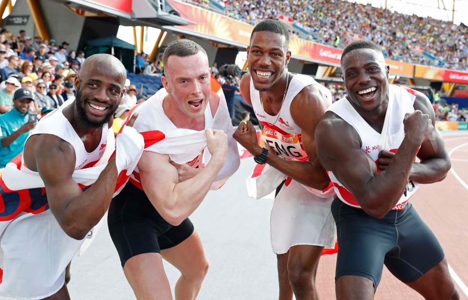 England won the Men's 4x100m final in 2018