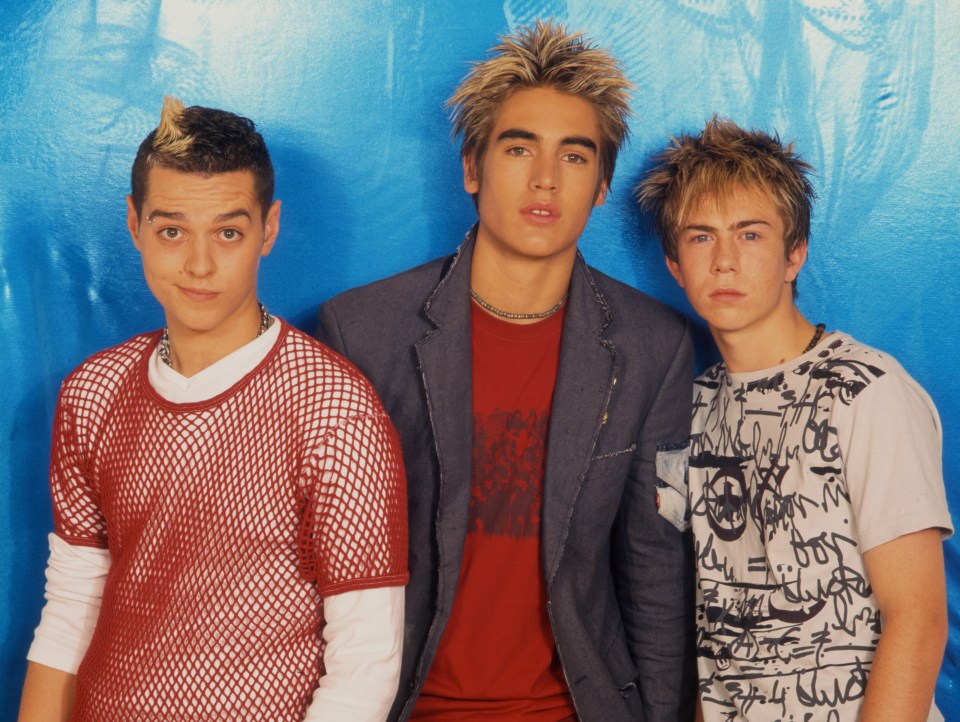 Matt in Busted with co-star Charlie Simpson and James Bourne in 2003