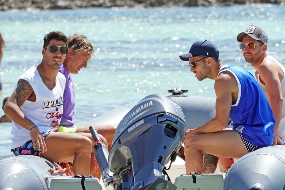 Fabregas, 35, spent the summer in Ibiza with Lionel Messi and Luis Suarez