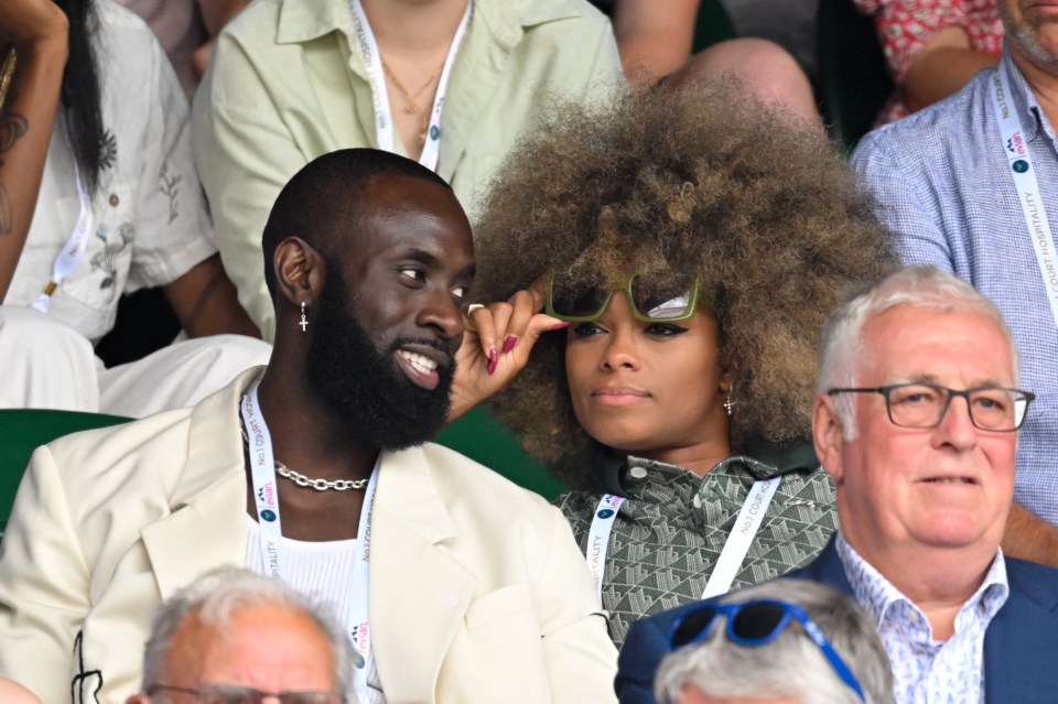 Fleur East and Marcel Badiane-Robin at Wimbledon