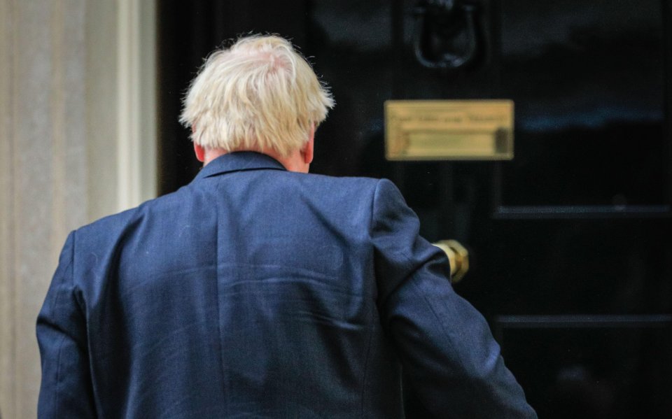 The PM was clinging on after the shock walkouts of Chancellor Rishi Sunak and Health Secretary Sajid Javid