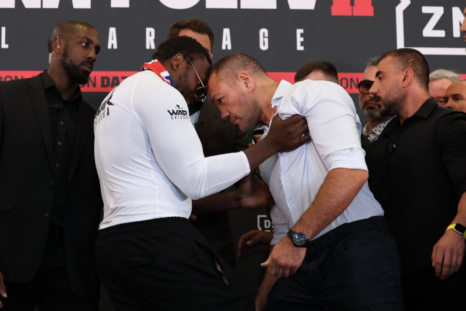 Derek Chisora and Kubrat Pulev almost came to blows ahead of their rematch