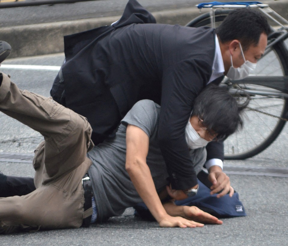 He was tackled to the ground