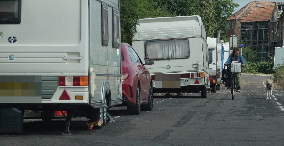 A traveller told The Sun he could not understand why people "can't leave us alone" in the West Country town