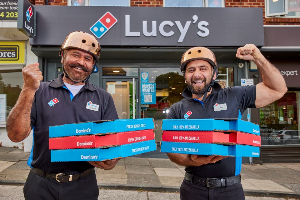 The pizza shop’s sign was replaced with ‘Lucy’s’ yesterday after her goal helped England net a spot in Sunday's final