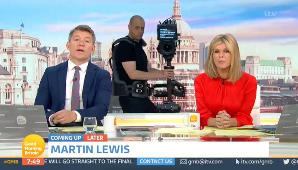 Good Morning Britain suffered a technical blunder when Tom the cameraman missed his queue to leave the set