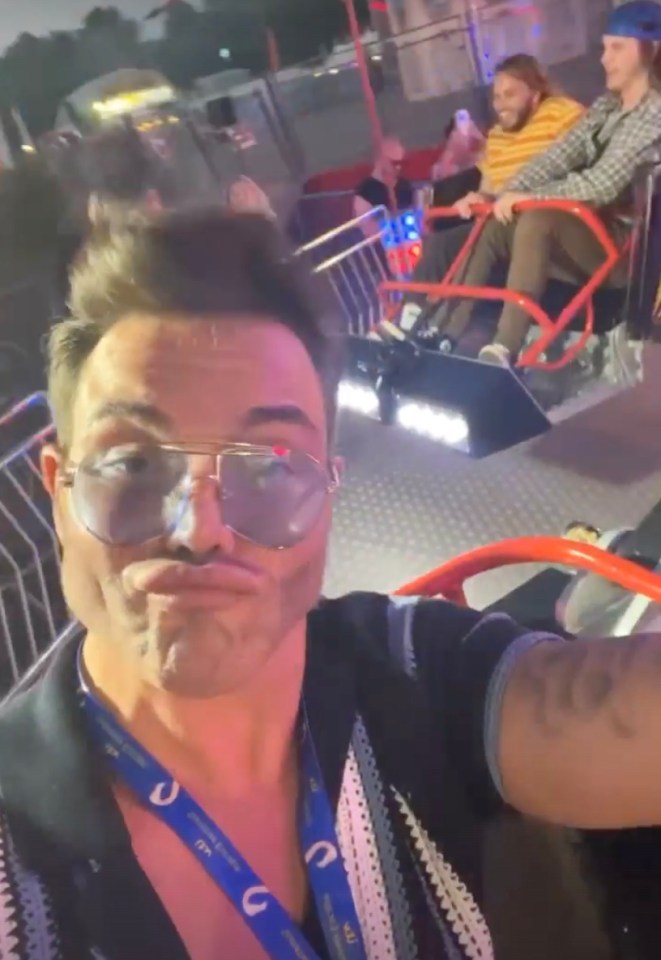 Bobby had a great time on the rides with pal Donna