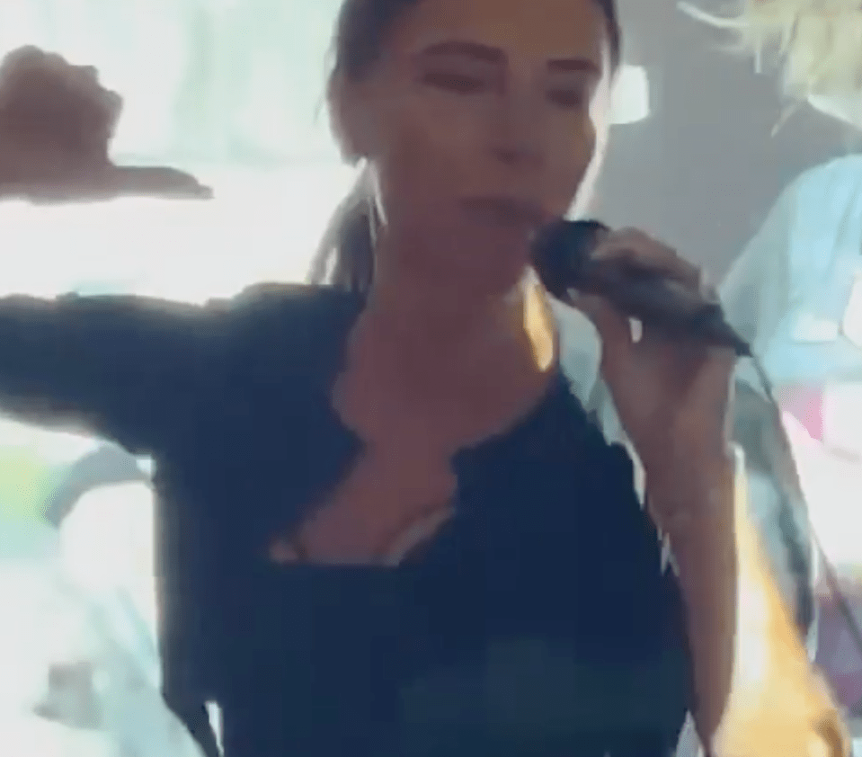 David filmed Posh Spice dancing around and singing
